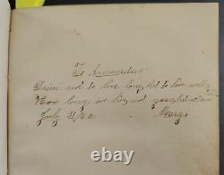 Album d'autographes antique des années 1860 de York, en Pennsylvanie, appartenant à SMYSER, un général confédéré de la guerre civile.