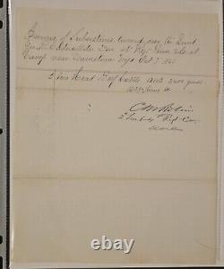 Archive de la guerre civile de 28 pages, documents de facture de subsistance du 46ème régiment de volontaires de Pennsylvanie