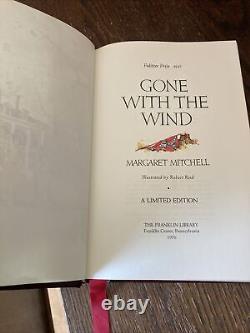 'Autant en emporte le vent' Margaret Mitchell Franklin Library 1976 Cuir LE Guerre Civile