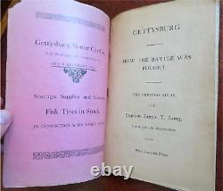 Bataille de la guerre civile de Gettysburg en Pennsylvanie vers 1900 - Livre narratif de James T. Long