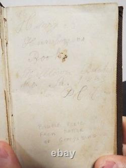 Bible de la guerre civile de 1860 du Nouveau Testament du comté de Bucks, PA, Henry B. Hunsberger