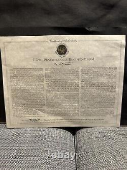 Cadre Don Troiani 155ème Régiment de Pennsylvanie 1864, Guerre civile. 71/950, COA