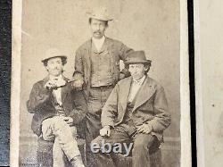 Deux CDV des années 1860, compagnons de boisson du comté de York en Pennsylvanie