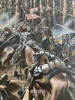 Don Troiani CHARGE du 8e régiment de Pennsylvanie, édition limitée, objet de collection de la guerre civile