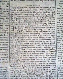 Grande bataille de Gettysburg Capitale confédérée Richmond VA Guerre civile 1863 Nouvelles