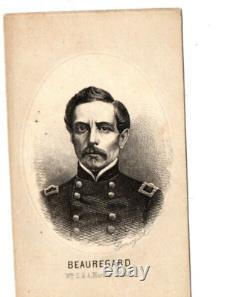 Gravure du général confédéré PGT Beauregard de la guerre civile par Wm S&A Martien Phil PA