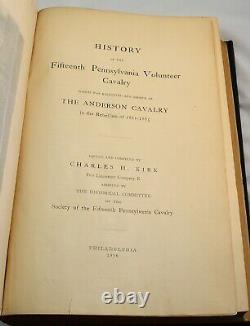 HISTOIRE DES 15TH PENNSYLVANIA VOLUNTEER ANDERSON CAVALRY 1906 Guerre Civile Militaire