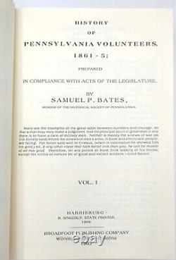 Histoire des volontaires de Pennsylvanie 1861-5, 14 tomes Guerre Civile Samuel P. Bates