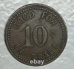 Jeton de commerce de la ville de Civilwar Gen Tom Kane Town Pa. 10 centimes, hommage à Gettysburg