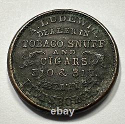 Jeton de la guerre civile de Pittsburgh, Pennsylvanie, Tabac à pipe Ludewig Cigar Rare. #6436