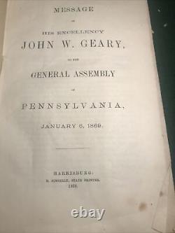 John Geary, général de la guerre civile, gouverneur de la Pennsylvanie, 1er maire de San Francisco, CA, livret livre X55