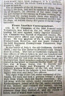 Journal de Philadelphie, Pennsylvanie, sur la guerre civile de 1863 : LA BATAILLE DE GETTYSBURG - La retraite de Lee