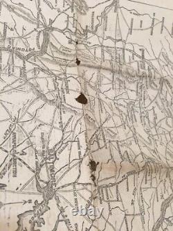 Journal de la guerre civile d'origine Philadelphia Inquirer Carte du siège de la guerre en Pennsylvanie et Maryland