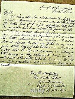 La lettre de passage des postes ennemis de la guerre civile au fort Stedman à Petersburg, en Virginie.