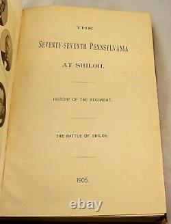 Le soixante-dix-septième Pennsylvanie 1905 Première édition Guerre civile Militaire Shiloh