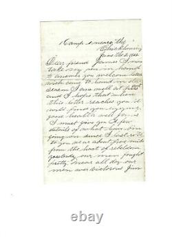 Lettre de la guerre civile de 3 pages - Charles E. Pettis, 83e Pennsylvanie, Bataille de Hanover CH