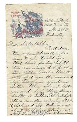 Lettre du 23 novembre 1864 de John H Warner, 109e NYVI, de l'hôpital de Satterlee à Philadelphie