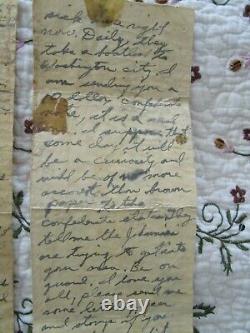 Lettre originale de la guerre civile de 1860, 116e régiment de Pennsylvanie BLESSÉ Malvern Hill, Virginie
