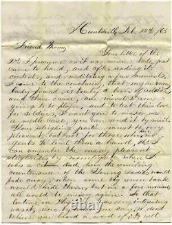 Lettre signée de la guerre civile de 1865 en Pennsylvanie