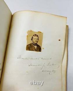 Livre d'autographes de la Guerre Civile antique de 1866 Albany New York Pennsylvanie 40+ Signature