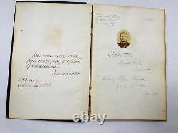 Livre d'autographes de la Guerre Civile antique de 1866 Albany New York Pennsylvanie 40+ Signature