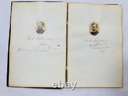 Livre d'autographes de la Guerre Civile antique de 1866 Albany New York Pennsylvanie 40+ Signature