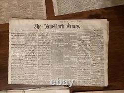 Lot de journaux de la guerre civile 1863 Invasion de la Pennsylvanie Carlisle Gettysburg