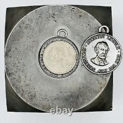 Médaille en acier avec jeton de la bataille de Gettysburg les 1er, 2 et 3 juillet 1863 d'Abraham Lincoln