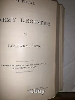 Ordre militaire de la Légion loyale des États-Unis - Registre de l'armée de Pennsylvanie 1877-1881 LIRE