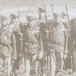 Photo de groupe de la guerre civile du 22ème régiment de la milice de l'État de New York à Harpers Ferry en Virginie-Occidentale en 1862.