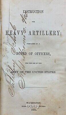Première édition de l'artillerie lourde de l'Armée américaine, Fort Monroe, propriété de la Guerre civile de 1851