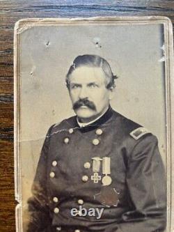 RARE Général John Ely du 23e Régiment d'Infanterie de Pennsylvanie Birney's Zouaves avec timbre fiscal CDV