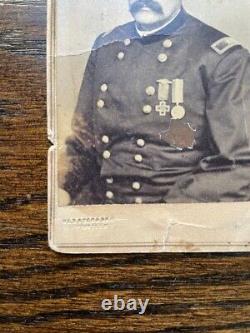 RARE Général John Ely du 23e Régiment d'Infanterie de Pennsylvanie Birney's Zouaves avec timbre fiscal CDV