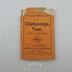 Titre traduit en français : Lot de livres sur la Guerre civile de l'ère de Chickamauga Chattanooga avec carte de 1895 du parc militaire de TN.