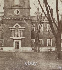 Très rare! Indépendance Hall Philadelphie Très tôt CDV 1861 Photo